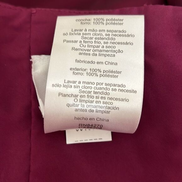 Michaelangelo Size 4 Dress Strapless Burgundy Diamond Belted Accent Formal Prom - Picture 11 of 12